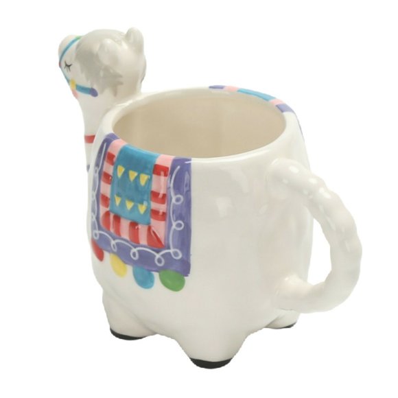 Earthenware Llama Figural Coffee Mug - Picture 2 of 4